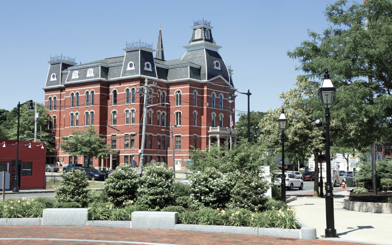 A photo of Peabody's city hall.